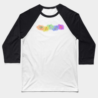 Microbiology Rainbow Science Icons Baseball T-Shirt
